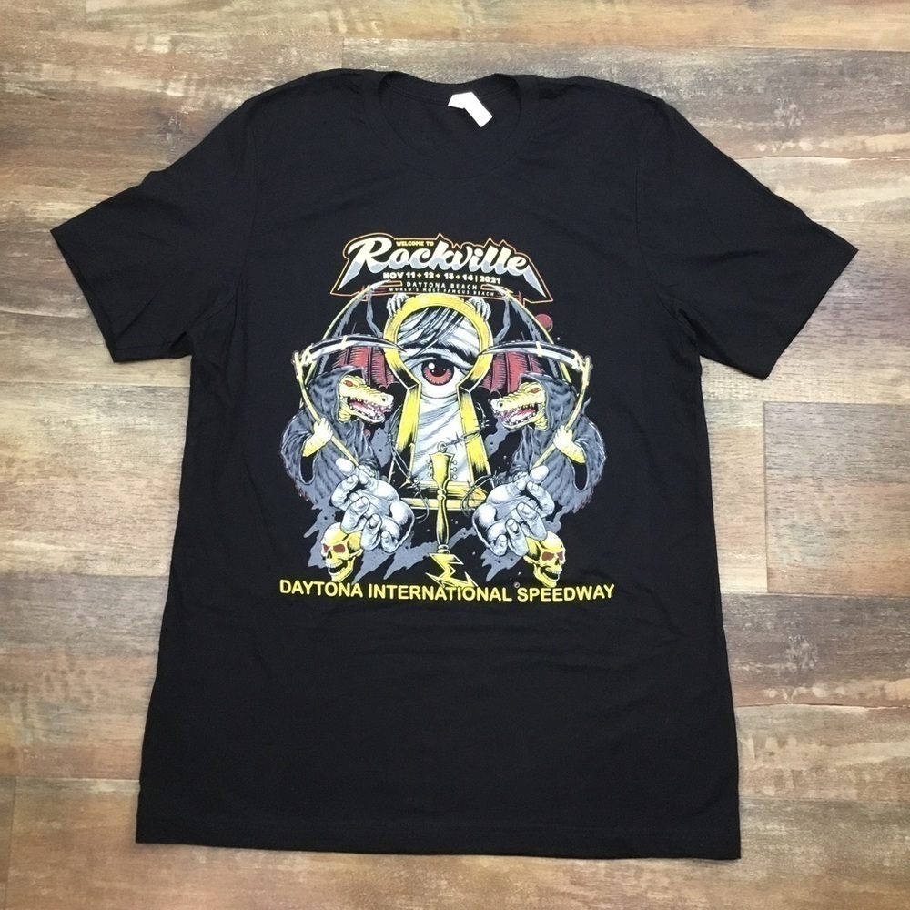𝅺nwot Welcome to Rockville 2021 Daytona Heavy Metal Festival T Shirt